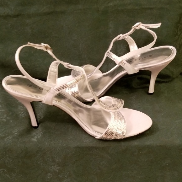 Silver Sequin Heels - Picture 3 of 7